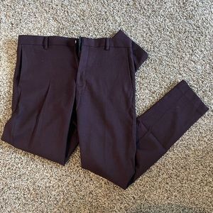 ASOS Maroon Wool Suit Pants